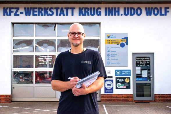 Hr. Udo Wolf KFZ-Werkstatt Krug in Ahorn Porträt Hr. Udo Wolf KFZ-Werkstatt Krug in Ahorn